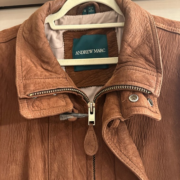 Men's Brown Suede Leather Jacket - Picture 9 of 15